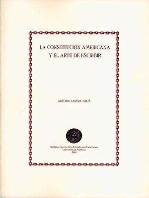 cover image of La Constitución americana y el arte de escribir